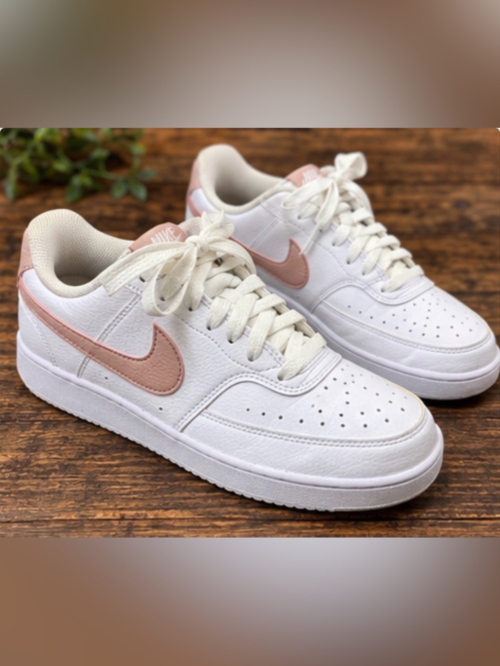 👟 Nike Court Vision Low Next Nature – White/Pink Oxford W Size 9 | DH3158-102